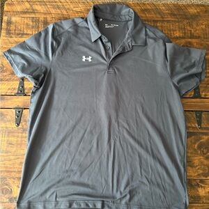 Under Armour Gray Polo Moisture-Wicking Shirt